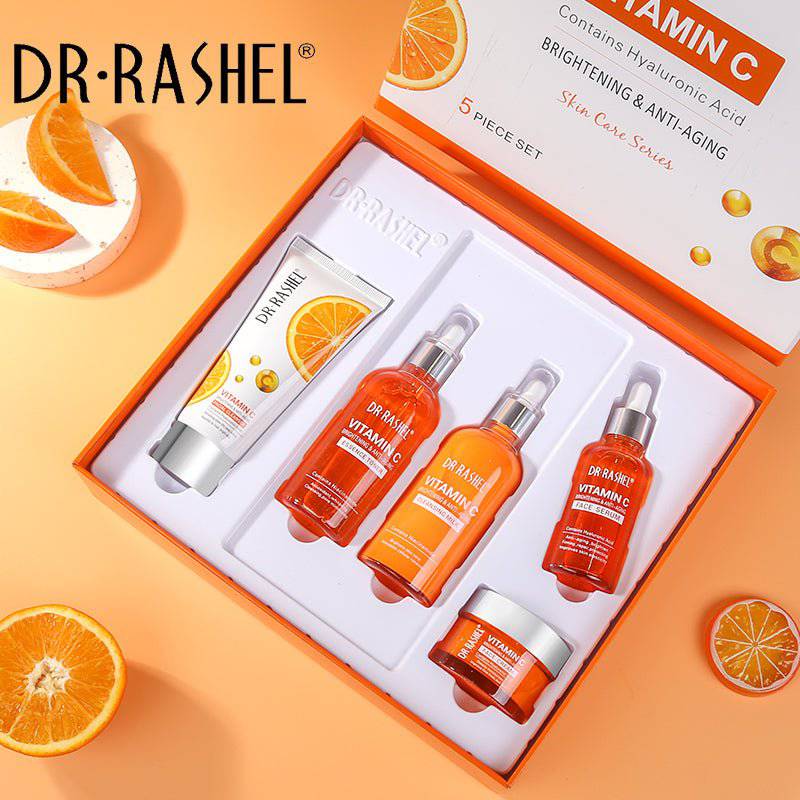 Dr.Rashel VC Brightening Anti Aging Skin Care Set Pack of 5 in Gift Box ...