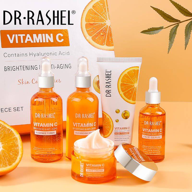 Dr.Rashel VC Brightening Anti Aging Skin Care Set Pack of 5 in Gift Box ...