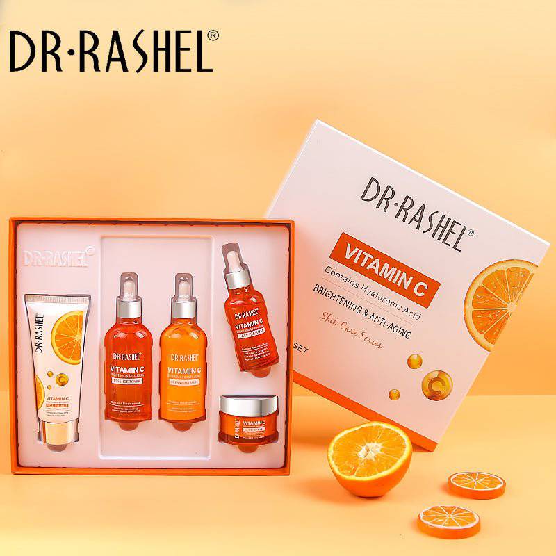 Dr.Rashel VC Brightening Anti Aging Skin Care Set Pack of 5 in Gift Box ...