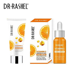 Dr.Rashel Vitamin C Brightening & Anti Aging Face Serum + Facial Cleanser - Pack of 2 - Dr-Rashel-Official