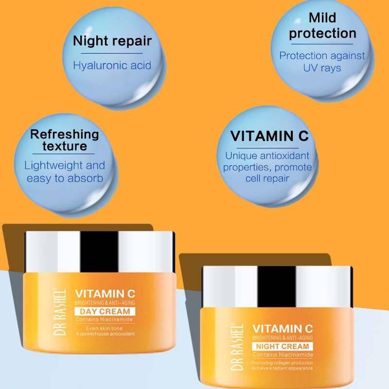 Dr.Rashel Vitamin C Day Cream + Night Cream - Pack of 2 - Dr-Rashel-Official