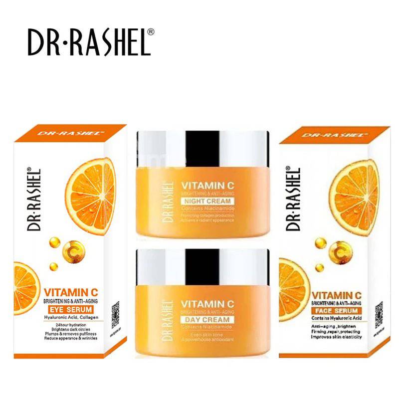 Dr.Rashel Vitamin C Series with Day & Night Cream + Serums - Pack of 4 - Dr-Rashel-Official
