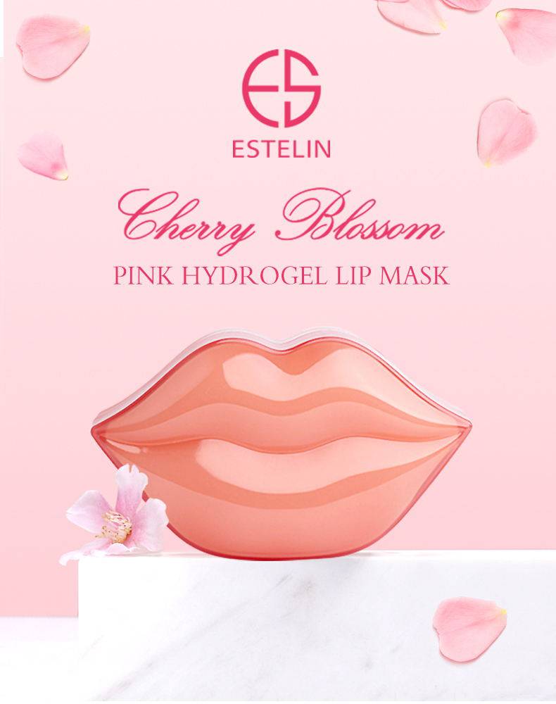 ESTELIN Cherry Blossom Pink Hydrating Lip Patch Sleeping Lip Mask - 22 Pcs - Dr-Rashel-Official