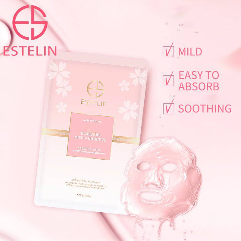 ESTELIN Cherry Blossoms Micro-Nutritive Brightening Facial Sheet Mask 25g*5pcs - Dr-Rashel-Official