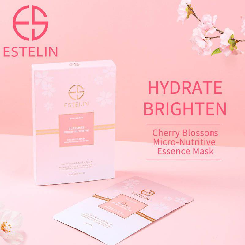 ESTELIN Cherry Blossoms Micro-Nutritive Brightening Facial Sheet Mask 25g*5pcs - Dr-Rashel-Official