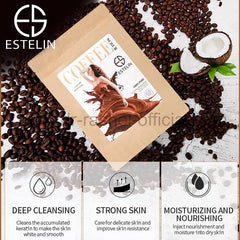 Estelin Coffee 100% Pure Natural Body Scrub by Dr.Rashel - Pack of 7 - Dr-Rashel-Official
