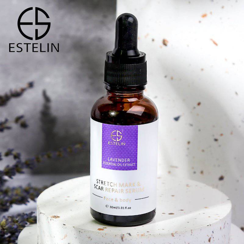 Estelin Lavender Essential Oil Extract Stretch Mark & Scar Repair Serum for Face & Body - 30ml - Dr-Rashel-Official