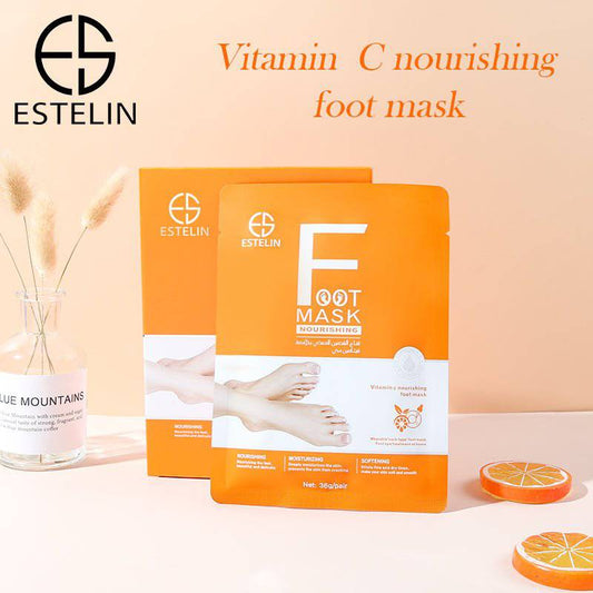 ESTELIN Vitamin C Nourishing Foot Mask Daily Moisturizing Foot Care - 2pairs - Dr-Rashel-Official