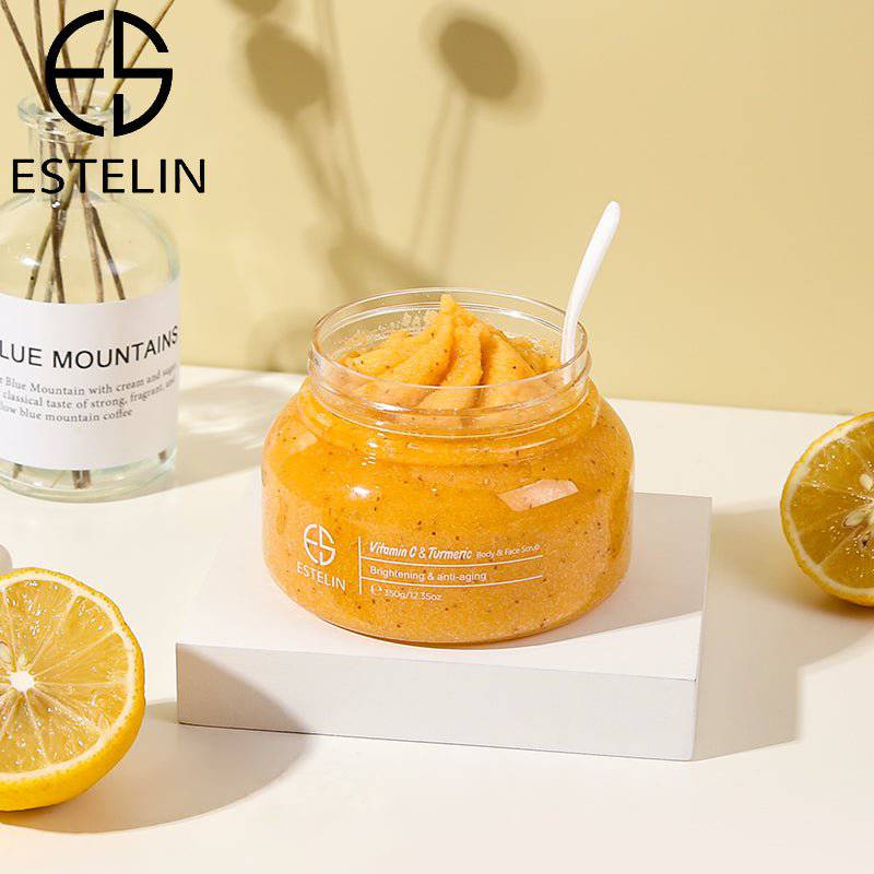 Estelin Vitamin C & Turmeric Body & Face Scrub by Dr.Rashel - 350g - Dr-Rashel-Official